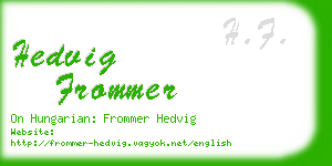 hedvig frommer business card